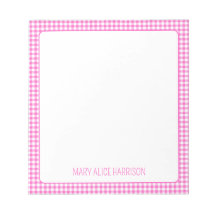 Xadrezinho Rosa e Branco Personalizado