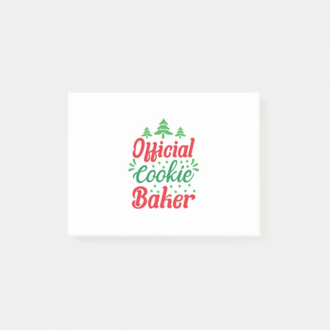 Bloco De Notas Xmas Art Official Cookie Baker (Frente)