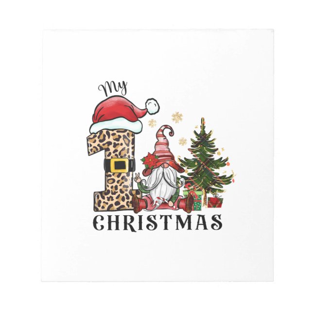 Bloco De Notas Xmas Deu Meu Primeiro Natal (Frente)