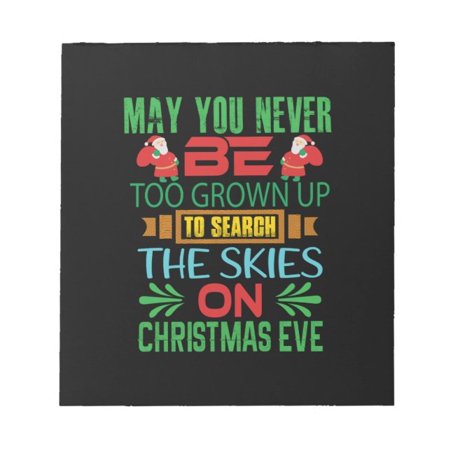 Bloco De Notas Xmas Deu O Céu Na Véspera De Natal (Frente)