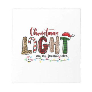 Bloco De Notas Xmas Gift Chritsmas É Minha Cor Favorita
