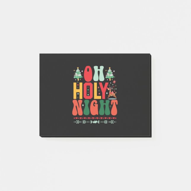 Bloco De Notas Xmas Gift Oh Santa Noite (Frente)