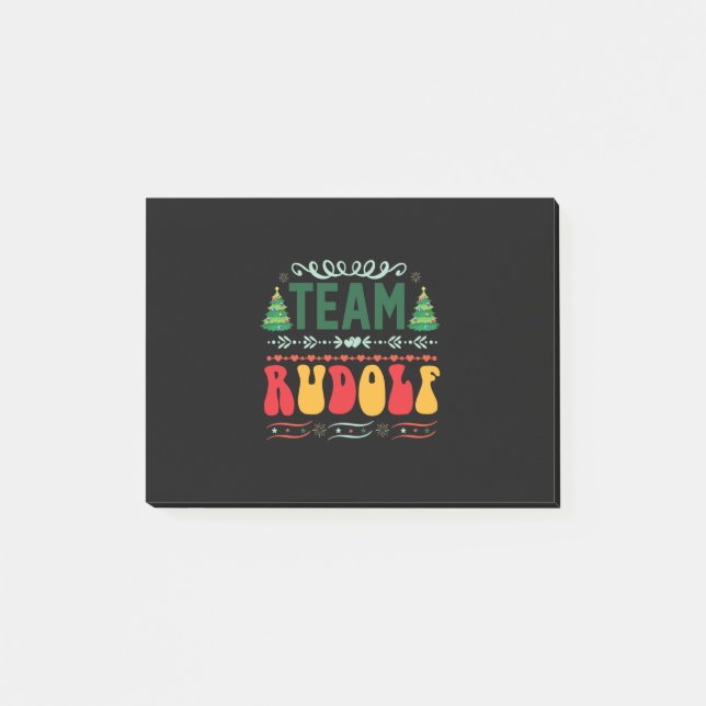 Bloco De Notas Xmas Gift Team Rudolf (Frente)