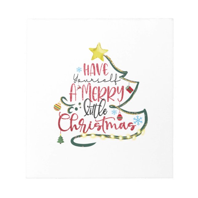 Bloco De Notas Xmas Gift Tenha Um Natal Feliz (Frente)