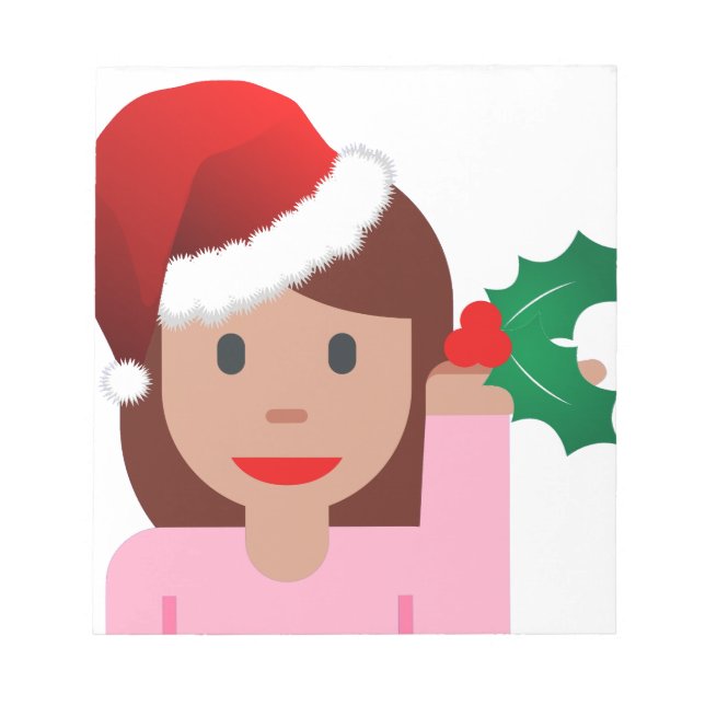 Bloco De Notas xmas information girl emoji (Frente)