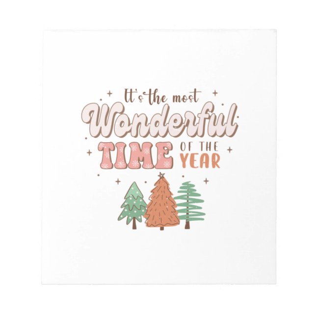 Bloco De Notas Xmas It Is The Most Wonderful Time Of The Year (Frente)