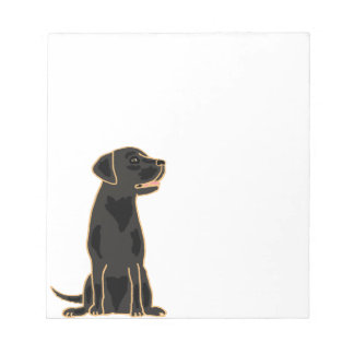 Bloco De Notas XX - Cartoon Negra Artístico Labrador