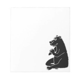 Bloco De Notas XX- urso preto engraçado que faz a ioga
