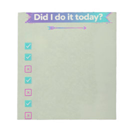 Bloco De Notas Y2K Cyber Aesthetic Daily Habit Tracker Checklist