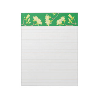 Bloco De Notas Yellow Magnolias on a Large Notepad