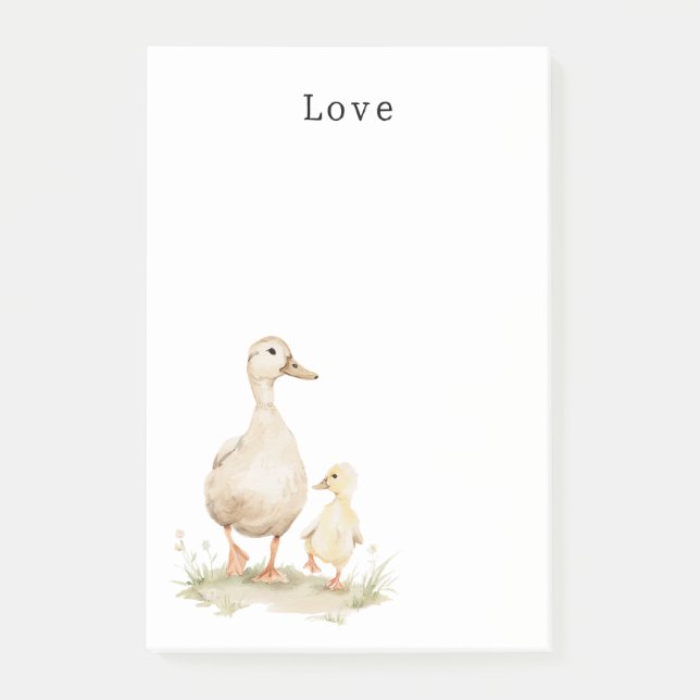 Bloco De Notas Yellow Mom Baby Ducks (Frente)