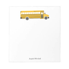 Bloco De Notas Yellow School Bus Personal Stationery