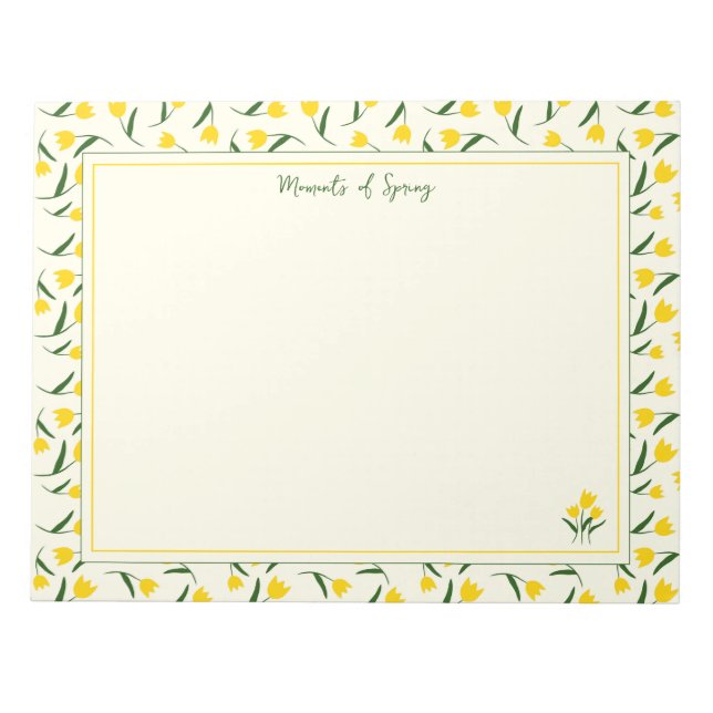 Bloco De Notas Yellow tulips (Frente)