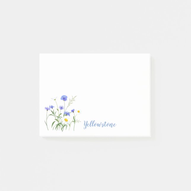 Bloco De Notas Yellowstone Wildflower Posta-it-Notes (Frente)