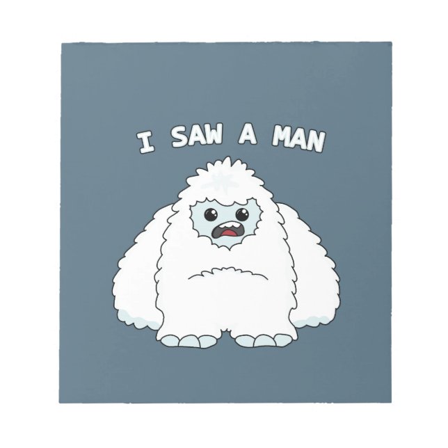 Bloco De Notas Yeti - Eu vi um homem (Frente)