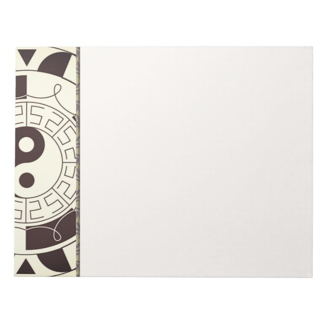 Bloco De Notas Yin Yang Pattern Notepad (Frente)