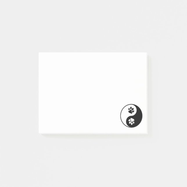 Bloco De Notas Yin Yang Paw (Frente)