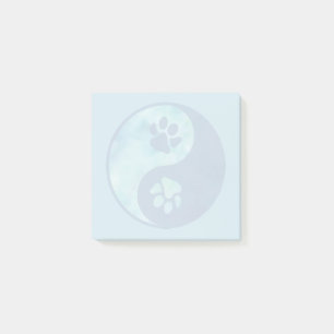 Bloco De Notas Yin Yang Paw Blue