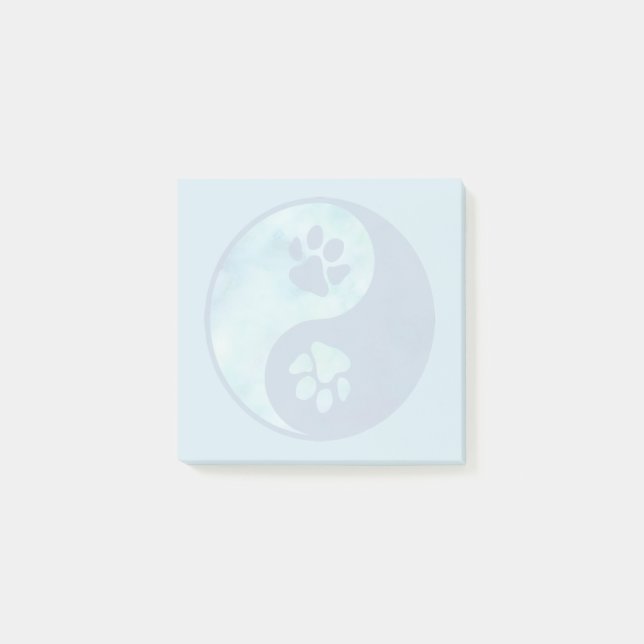 Bloco De Notas Yin Yang Paw Blue (Frente)