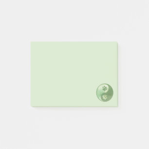 Bloco De Notas Yin Yang Paw Green