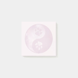 Bloco De Notas Yin Yang Paw Pink
