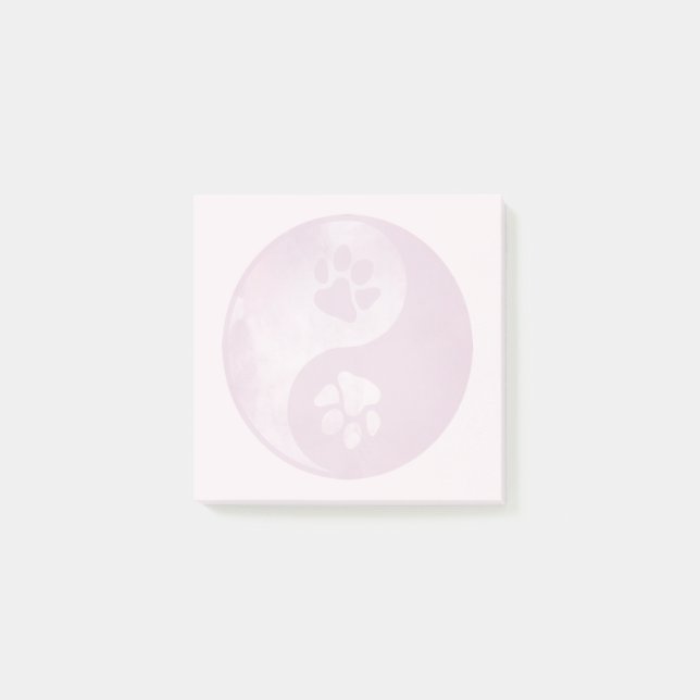 Bloco De Notas Yin Yang Paw Pink (Frente)