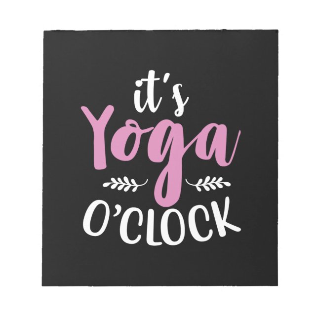 Bloco De Notas Yoga Lover | É Yoga OClock (Frente)