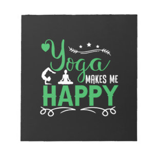 Bloco De Notas Yoga Lover Yoga me faz feliz