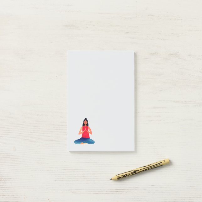 Bloco De Notas Yoga Pose (Na mesa)