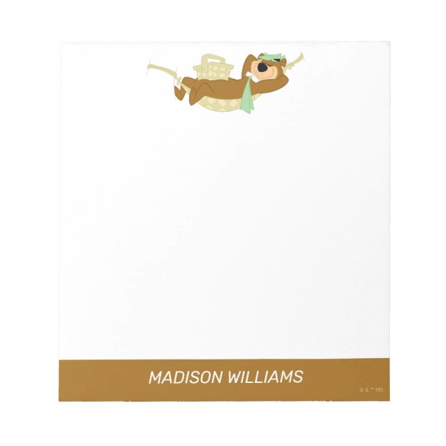 Bloco De Notas Yogi Bear Picnic Hammock Nap Time (Frente)