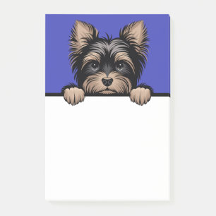 Bloco De Notas Yorkie Cute Peeking Yorkshire Terrier Dog Lover