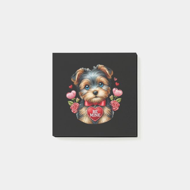 Bloco De Notas Yorkie Love - It Notes - Dia de os namorados Stati (Frente)