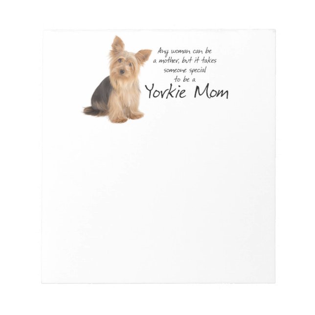 Bloco De Notas Yorkie Mãe Notepad (Frente)