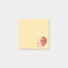 Bloco De Notas You Got This! Cheerful Strawberry Post-It Notes