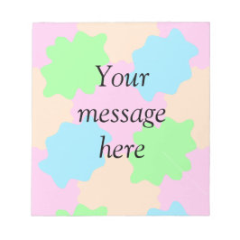 Bloco De Notas Your message here add text name boho colorful rust