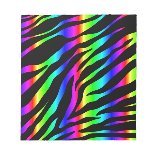 Bloco De Notas zebra arco-íris (Frente)