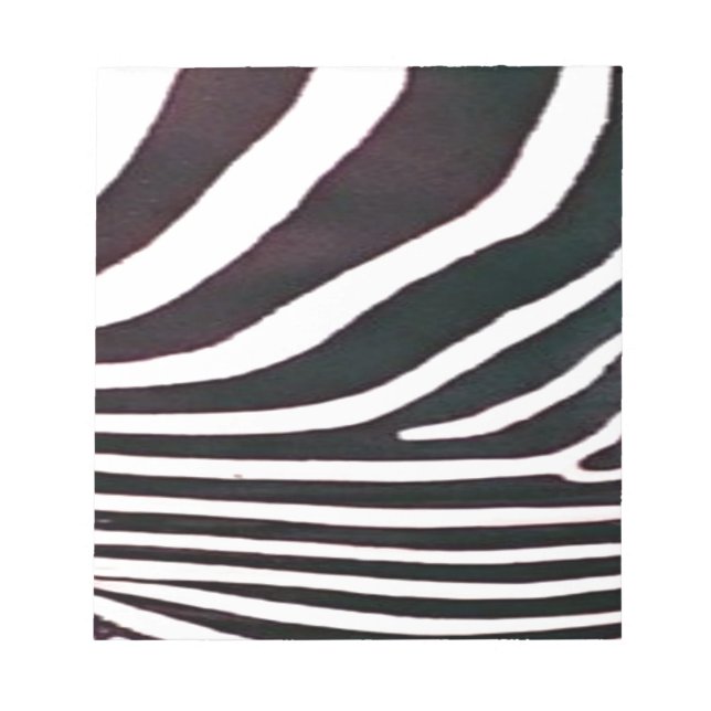 Bloco De Notas Zebra Black and White Stripes Impressão (Frente)