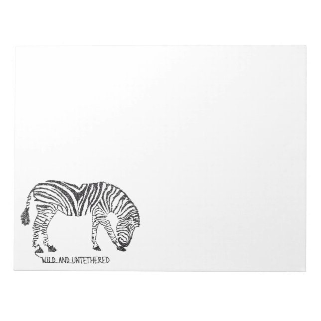 Bloco De Notas Zebra composta por Escrivores Negros (Frente)