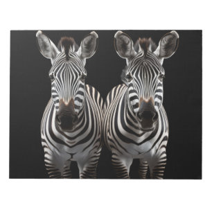 Bloco De Notas Zebra Wild Animal Retrato Natureza Beleza