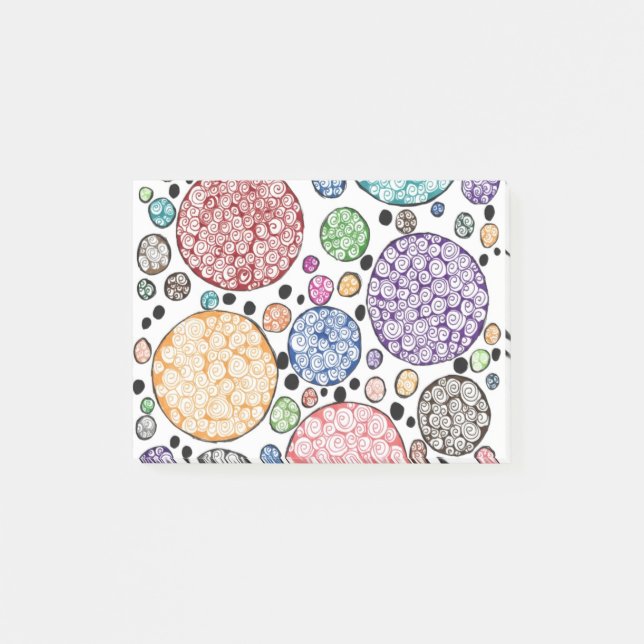 Bloco De Notas Zentangle circles pattern (Frente)