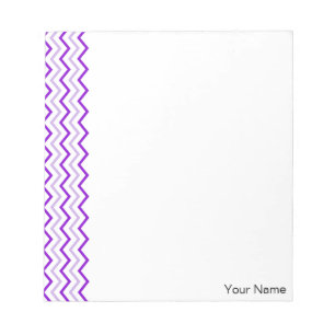 Bloco De Notas Ziguezague vertical violeta de Chevron