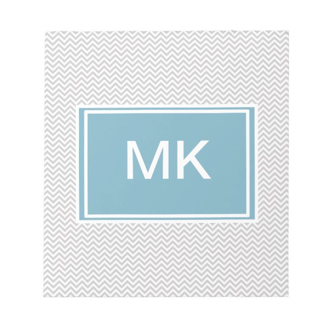 Bloco De Notas ZigZag de Cinzas simples (Frente)