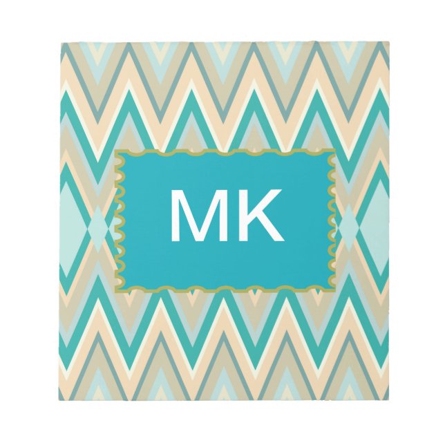 Bloco De Notas zigzag-phones diagonais (Frente)