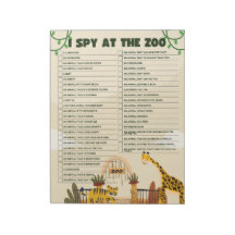 Zoo Scavenger Hunt Educacional