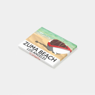 Bloco De Notas Zuma Beach LA Rail Beach poster