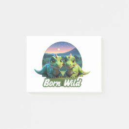 Bloco De Notas Zwei kleine Dinos - Born Wild 