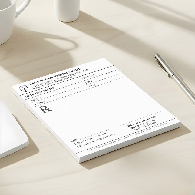 Bloco de Receituário Médico | Bloco de Notas RX Ed (Criador carregado)