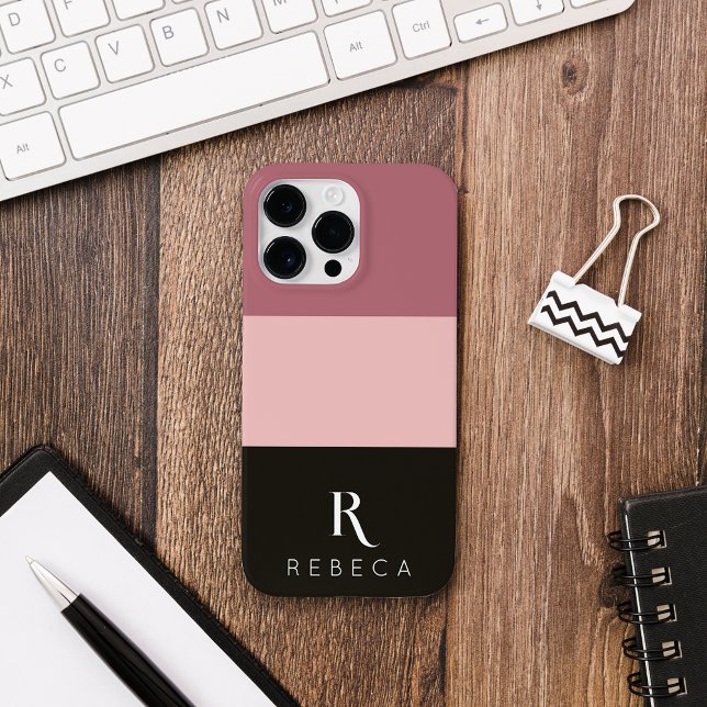 Bloco de Três Cores Personalizado Rosa Dourado Beg (Criador carregado)