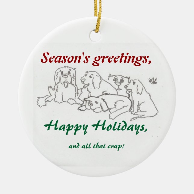 Bloco do cão dos enfeites de natal (Frente)