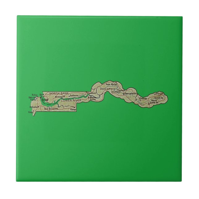 Bloco do Mapa da Gâmbia (Frente)